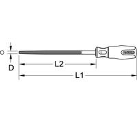 Lime ronde BERYLLIUMplus bâtarde 250mm KS TOOLS - 962.7201