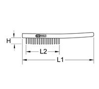 Brosse métallique BRONZEplus 225mm KS TOOLS - 963.9593