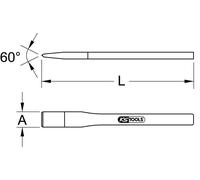 KS TOOLS BRONZEplus Ciseau à maçonner 19x250 mm - 963.2451