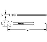 KS TOOLS BRONZEplus clé à fourche de montage avec mandrin 38 mm - 963.8102