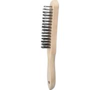 KS Tools brosse métallique manuelle en acier inoxydable 4 rangées, 290mm