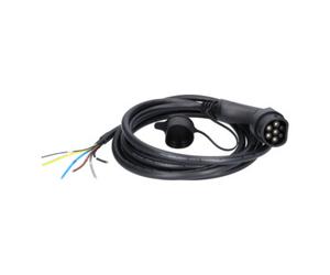 KS Tools Câble de charge efuturo KS Tools droit, connecteur à extrémité ouverte vers le type 2 pour le raccordement à une borne, triphase, jusqu’à 22 kW, 32 A, 400 V, mode 3, 5 mètres Quantité:1