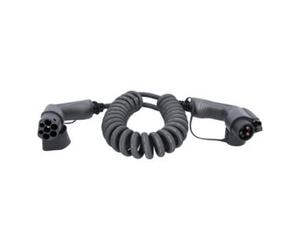 KS Tools Câble de charge efuturo KS Tools spiralé, connecteur du type 2 vers le type 1, monophase, jusqu’à 7,4 kW, 32 A, 230 V, mode 3, 5 mètres Quantité:1