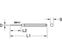 KS TOOLS Chasse-goupilles 8 pans chromé brillant Ø 4 mm - 156.0113