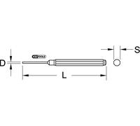 KS TOOLS Chasse-goupilles avec douille de guidage Ø 1,8 mm - 162.2251