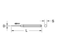 KS TOOLS Chasse-goupilles avec douille de guidage Ø 2,8 mm - 162.2253