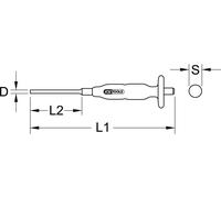 KS TOOLS Chasseur de trous Ø 6 mm cylindrique - 156.0234