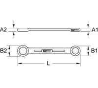 KS TOOLS CHROMEplus clé polygonale double XL 16x18 mm - 518.0825