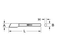 KS TOOLS Ciseau à bois pour carrosserie 250 mm - 162.0271