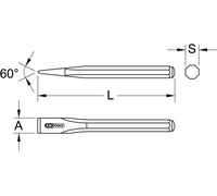KS Tools Ciseaux d'électricien, 4 pans, 10x250mm Quantité:1