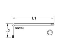 KS Tools Clé Allen Torx à tête sphérique KS Tools, XL, T55, vert menthe Quantité:1