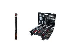 KS TOOLS - Clé Dynamométrique Gamme Ergotorque Précision - Clef Dynamometrique 1/2'' à Cliquet Réversible - 40-200 Nm & Caisse à Outils Complète en Coffret Douille de 1/4", 3/8" et 1/2" - 195 Pièces