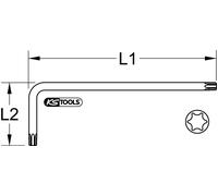 KS TOOLS Clé mâle coudée Torx à embout sphérique, XL, T60, turc