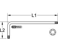 KS TOOLS Clé mâle coudée torx à tête sphérique XL T20 108° - 151.4293