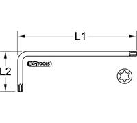 KS TOOLS Clé mâle coudée Torx XL T8 - 151.3171