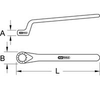 KS TOOLS Clé mixte à isolation protectrice coudée 13 mm - 117.1313