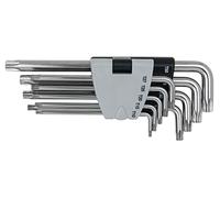 KS TOOLS Clés mâles coudées Torx EDELSTAHLavec alésage, longues, 9 pces