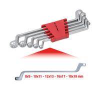 KS TOOLS Clés polygonales contre-coudées, 5 pcs 8-19mm