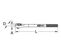 KS Tools cliquet réversible 1/2" EN ACIER INOXYDABLE