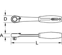 KS TOOLS Cliquet réversible TRIPLEplus 19 mm - 918.4051