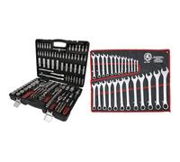 KS TOOLS Coffret de douille 1/4 3/8 1/2-179 pcs & Kraftmann 1198 | Jeu de clés mixtes | 6-32 mm | 25 pièces