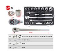 KS TOOLS 911.0721 Jeu de clé à douille