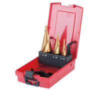 KS TOOLS Coffret de forets étagés HSS TiN, en box PVC 3 pcs ( 330.2424 )