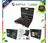 KS Tools Coffret Douilles 1/4 3/8 1/2 179 pièces Malette Cliquet