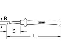 KS Tools Couteau à papier isolé, 210mm