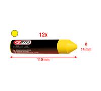 KS Tools Crayons de marquage pour pneu 100.4045 Jaune – Pack de 12