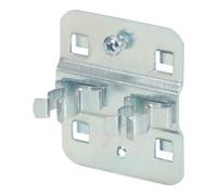 KS Tools 860.0831 - Double crochet d'accroche rapide 13mm - Epaisseur du plateau 1,5 mm - Vis de fixation inclus - Zingué