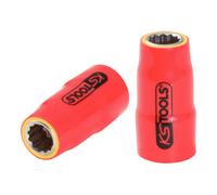 KS TOOLS Douille 3/8" avec revêtement isolant, 19 mm