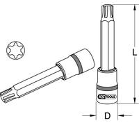 KS TOOLS Douille à embout 1/2" pour vis RIBE extra longue M10 - 515.1281