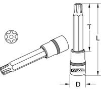 KS TOOLS Douille à embout 1/2" RIBE avec perçage frontal long M6 - 911.3952