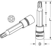 KS TOOLS Douille à embout 3/8" Torx avec trou frontal long TB45 - 911.3976