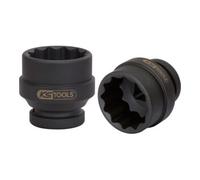 KS Tools 450.0407 - Douille 12 pans 1", 65mm - Version courte - Pour abre de transmission/Embrayage - En Chrome-Molybdène - Tête brunie