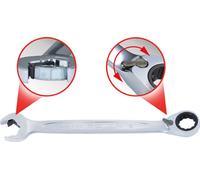 KS TOOLS DUO GEARplus Clé mixte à cliquet 17mm réversible 503