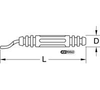 KS TOOLS Ebavureur rapide 88x12 mm - 103.5005