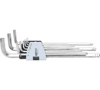 KS TOOLS EDELSTAHLJeu de clés mâles coudées hexagonales XL, 9 pces 964.0520