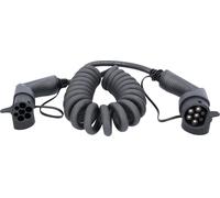 KS TOOLS efuturo Cordon de charge spiralé type 2 sur 2 fiches 3 phases jusqu'à 22 kW 32 A 400 V