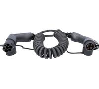 KS TOOLS efuturo Cordon de charge spiralé type 2 sur prise type 1 1 phase jusqu'à 3,7 kW 16 A 230 V mode 3 5 mètres - 117.7310