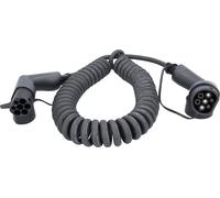 KS TOOLS efuturo Cordon de charge spiralé type 2 sur prise type 2 1 phase jusqu'à 7,4 kW 32 A 230 V mode 3 5 mètres - 117.7345