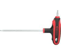 KS Tools ERGOTORQUE+ Clé mâle coudée à poignée en T TX avec alésage, TB10, 151.8121