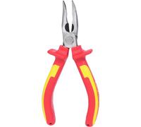 KS Tools ERGOTORQUE VDE Pince à bec plat, courbée, 165mm, 117.1120