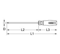 Ks Tools 117.0536 Tournevis Bi-Matière Isolé 1000V Pz 2 X 105 Mm
