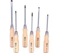 KS Tools ERGOTORQUE WOOD Jeu de tournevis, 6 pièces, 300.1100