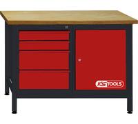 KS TOOLS Etabli avec 4 tiroirs et 1 porte H840xL1.200xP600 mm - 865.0006