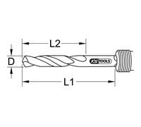 KS TOOLS Foret de centrage de rechange pour scies cloches 105 mm - 129.5525
