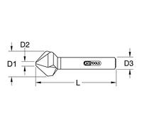 KS TOOLS Fraise conique à lamer 336.0191