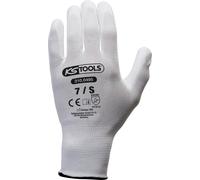 KS TOOLS Gant maille fine MICRO, blancs, 12 paires 7